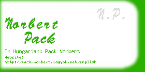 norbert pack business card